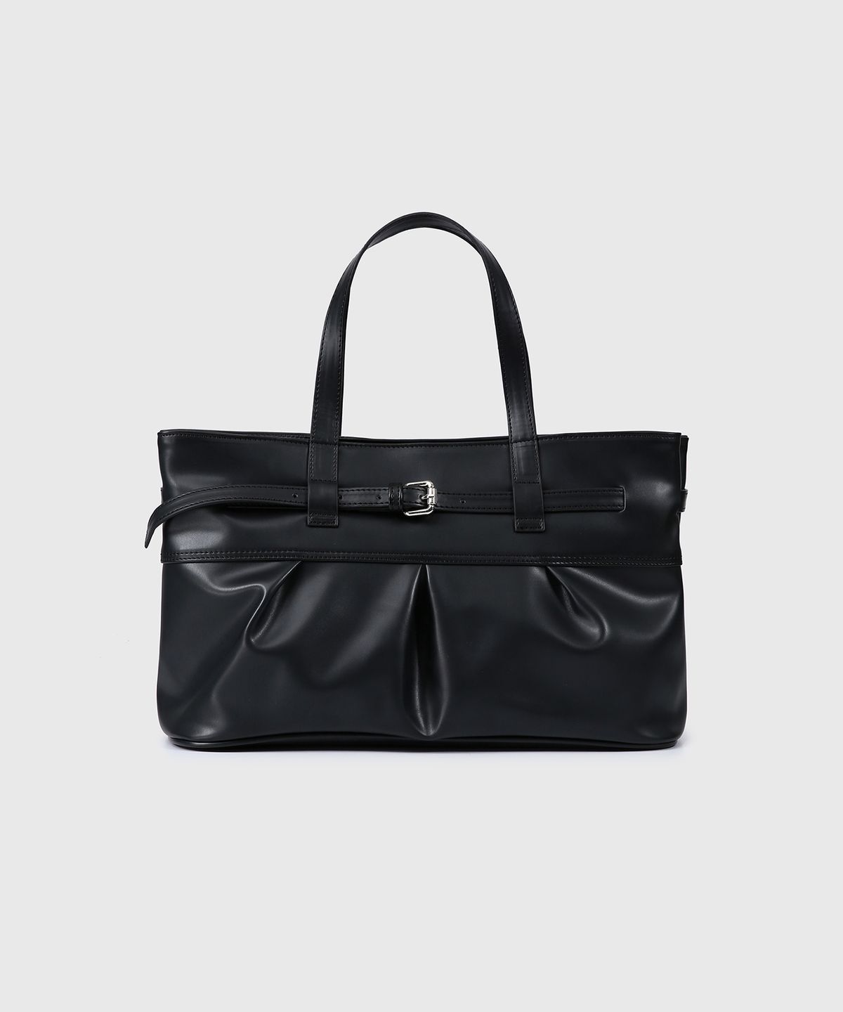 다이브인 우먼(DIVEIN WOMEN) PLEATED DETAIL SHOULDER BAG (BLACK)