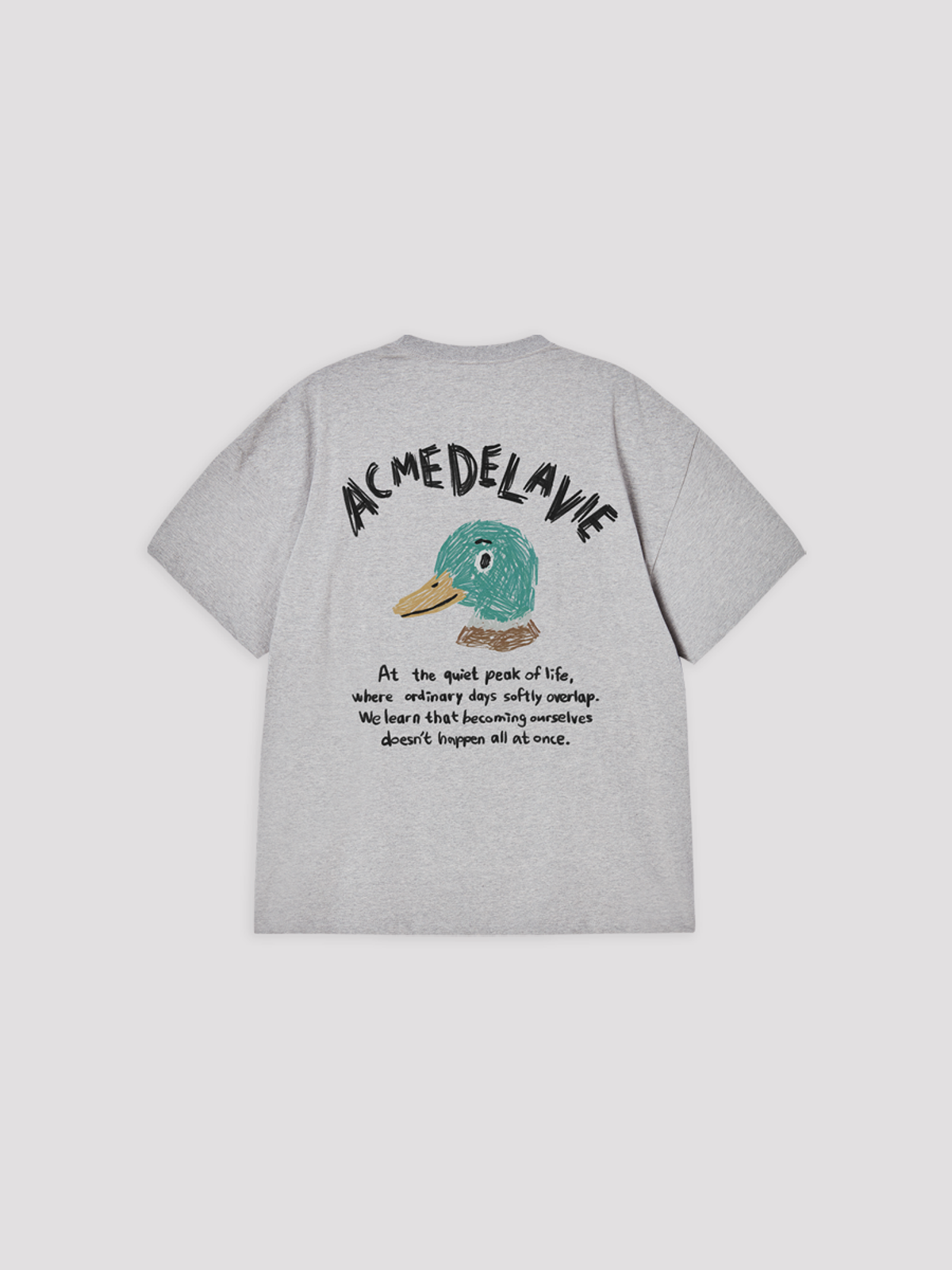 아크메드라비(ACME DE LA VIE) ANIMAL DRAWING SHORT SLEEVE T-SHIRT [MELANGE]