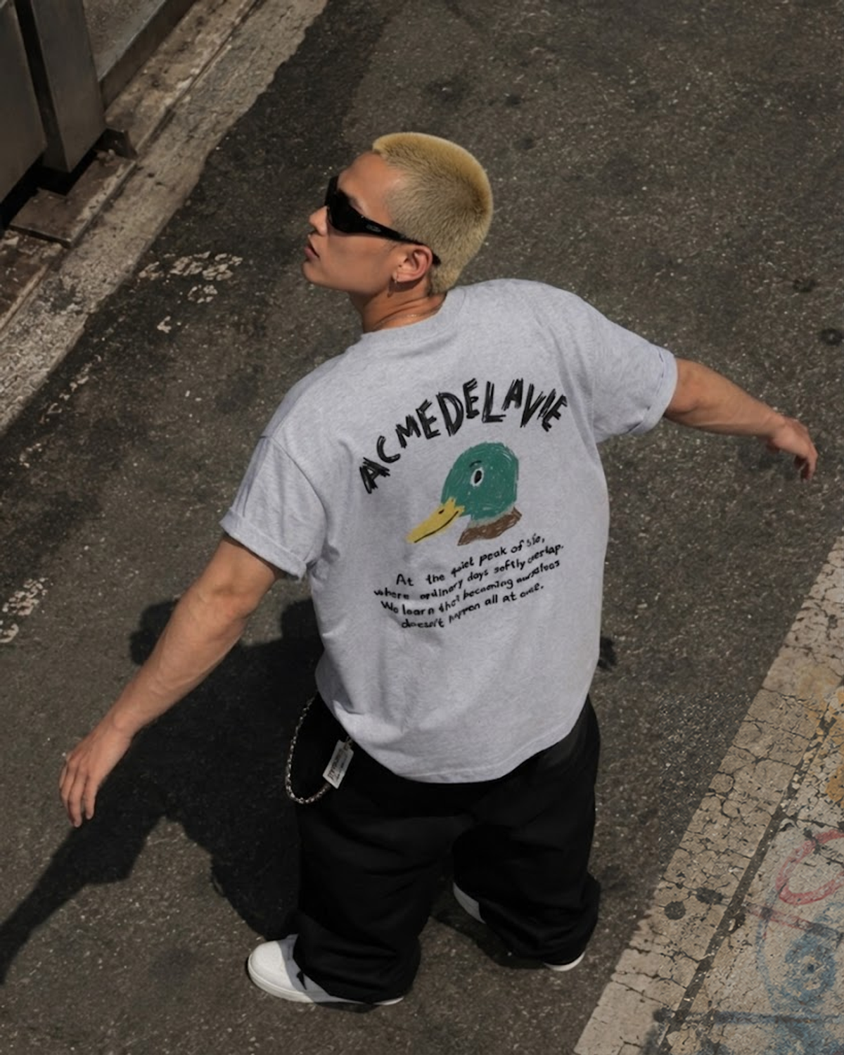 아크메드라비(ACME DE LA VIE) ANIMAL DRAWING SHORT SLEEVE T-SHIRT [MELANGE]