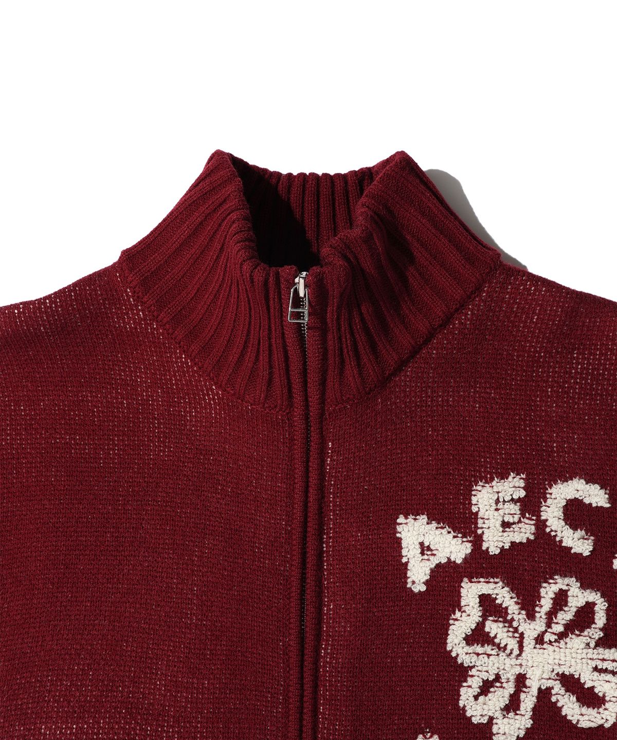 에이카화이트(AECA) AECA FLOWER BOUCLE ZIP UP KNIT (3color)