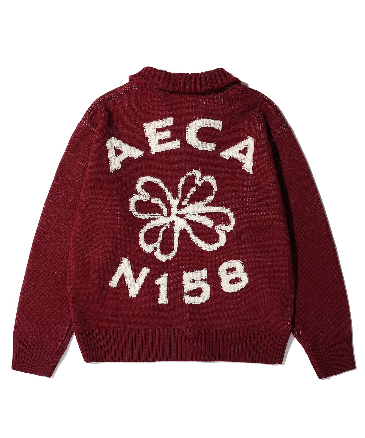 에이카화이트(AECA) AECA FLOWER BOUCLE ZIP UP KNIT (3color)