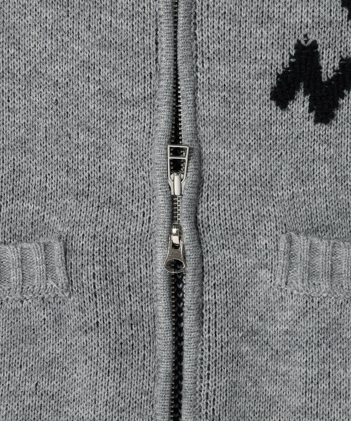에이카화이트(AECA) AECA FLOWER BOUCLE ZIP UP KNIT (3color)