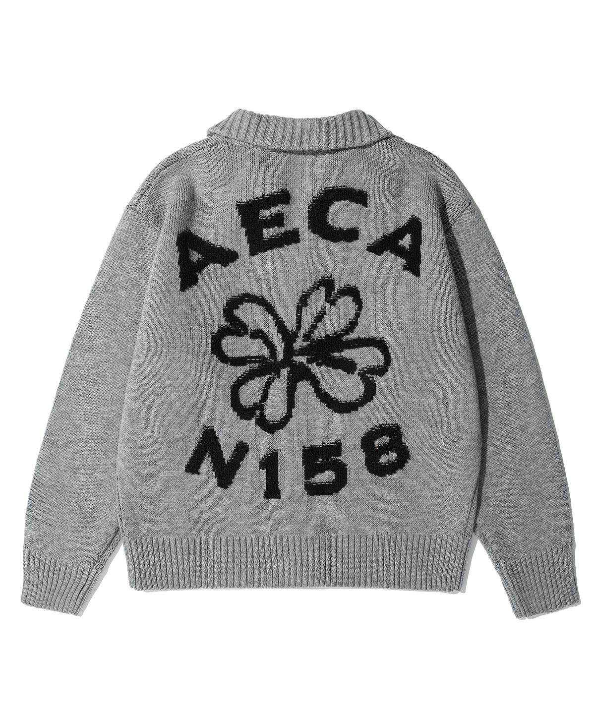 에이카화이트(AECA) AECA FLOWER BOUCLE ZIP UP KNIT (3color)