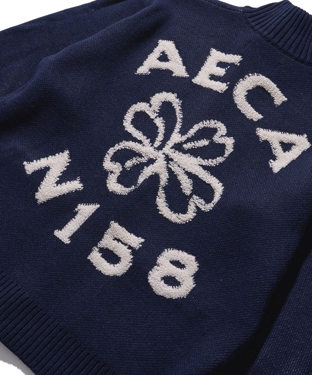 에이카화이트(AECA) AECA FLOWER BOUCLE ZIP UP KNIT (3color)
