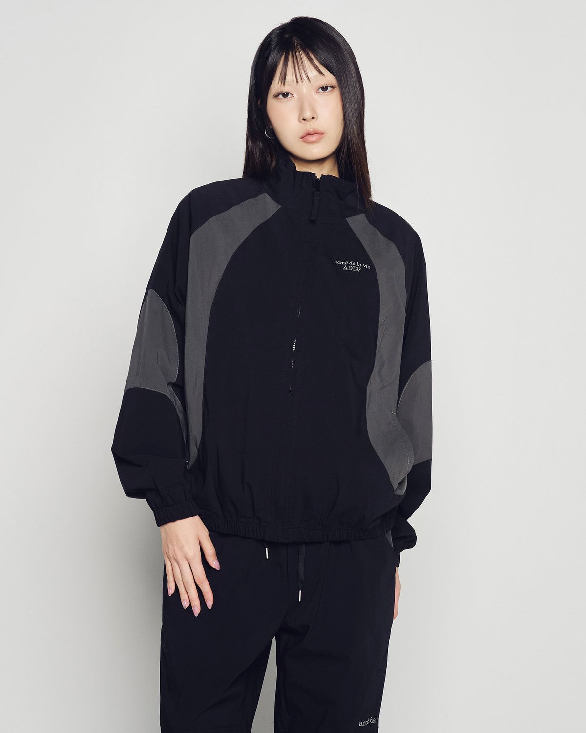 아크메드라비(ACME DE LA VIE) NYLON COLOR BLOCK JACKET [BLACK]