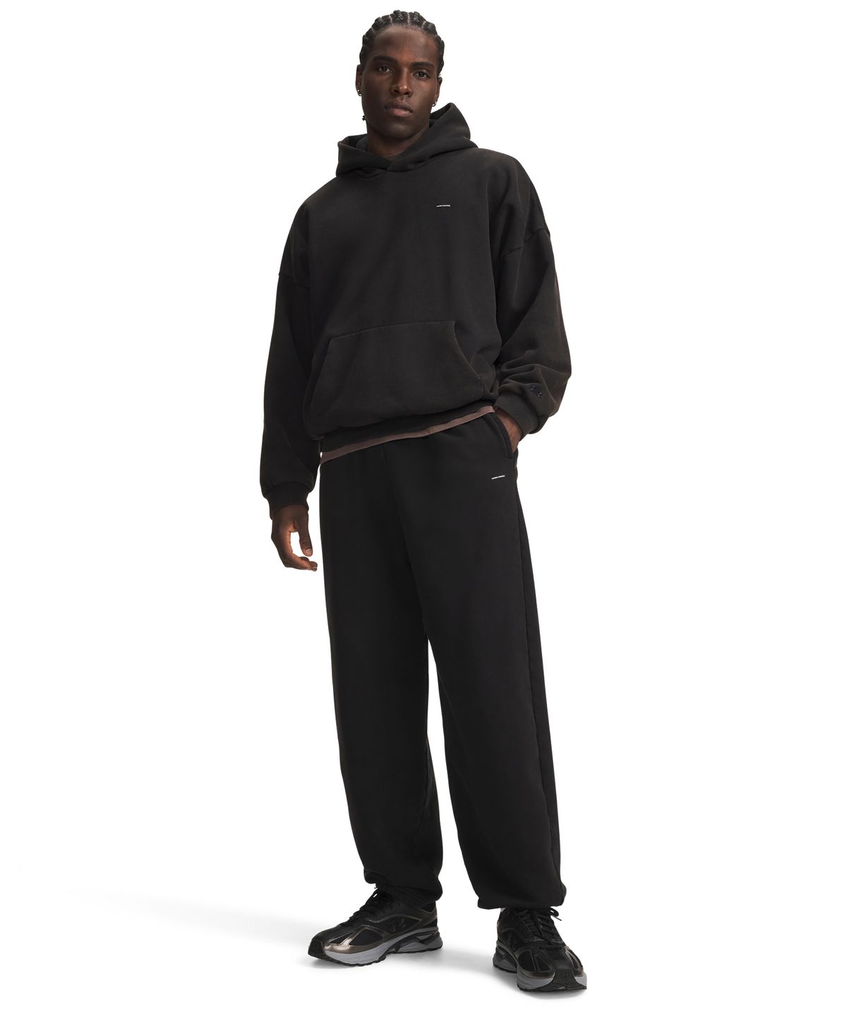 언더아머(UNDERARMOUR) 아이콘 헤비웨이트 플리스 워시드 팬츠 6014446-008