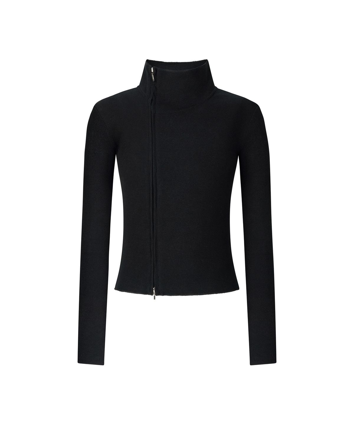 레씨토(LECYTO) Offset Ribbed Jacket_[Black]