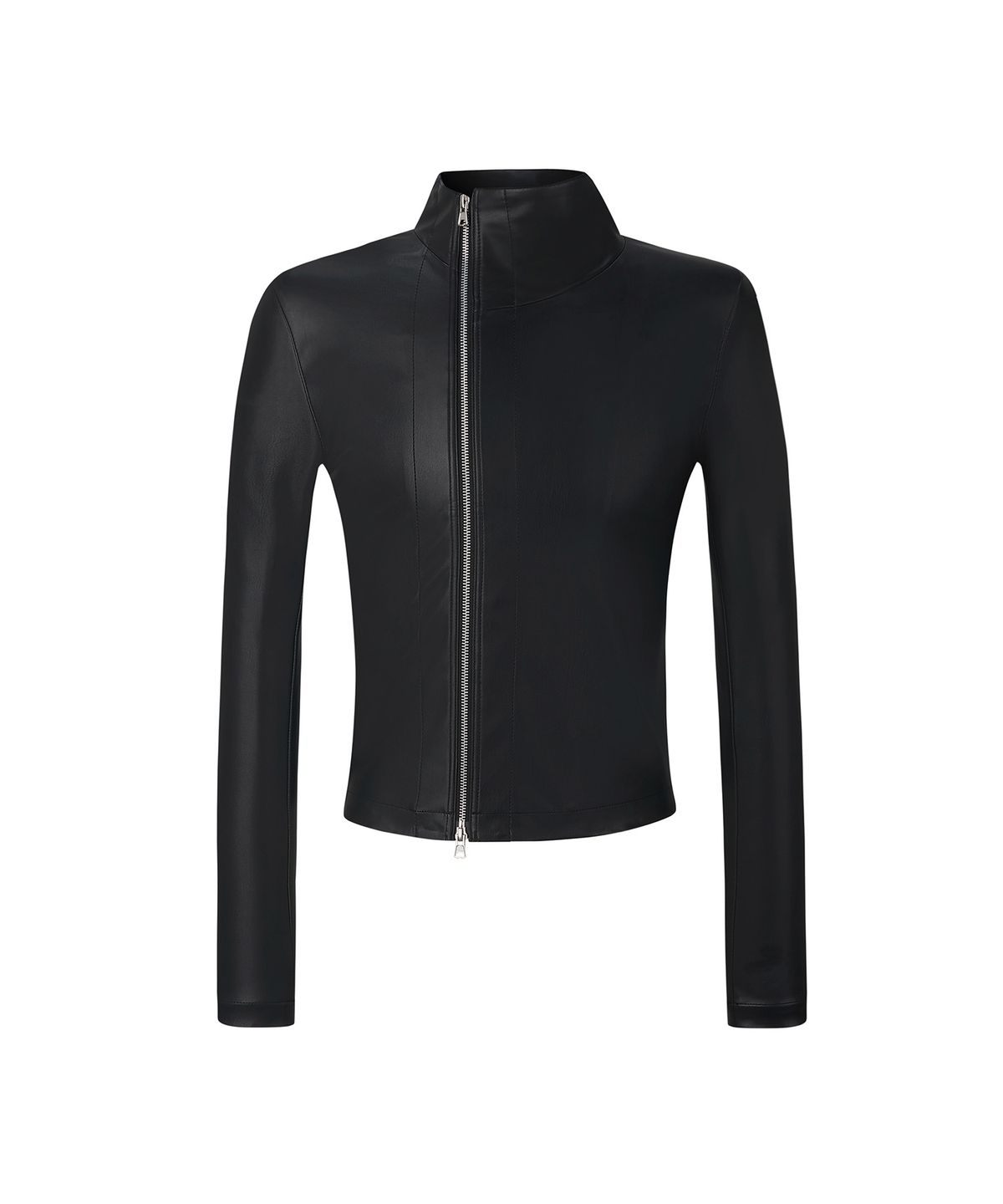 레씨토(LECYTO) Offset Leather Jacket_[Black]