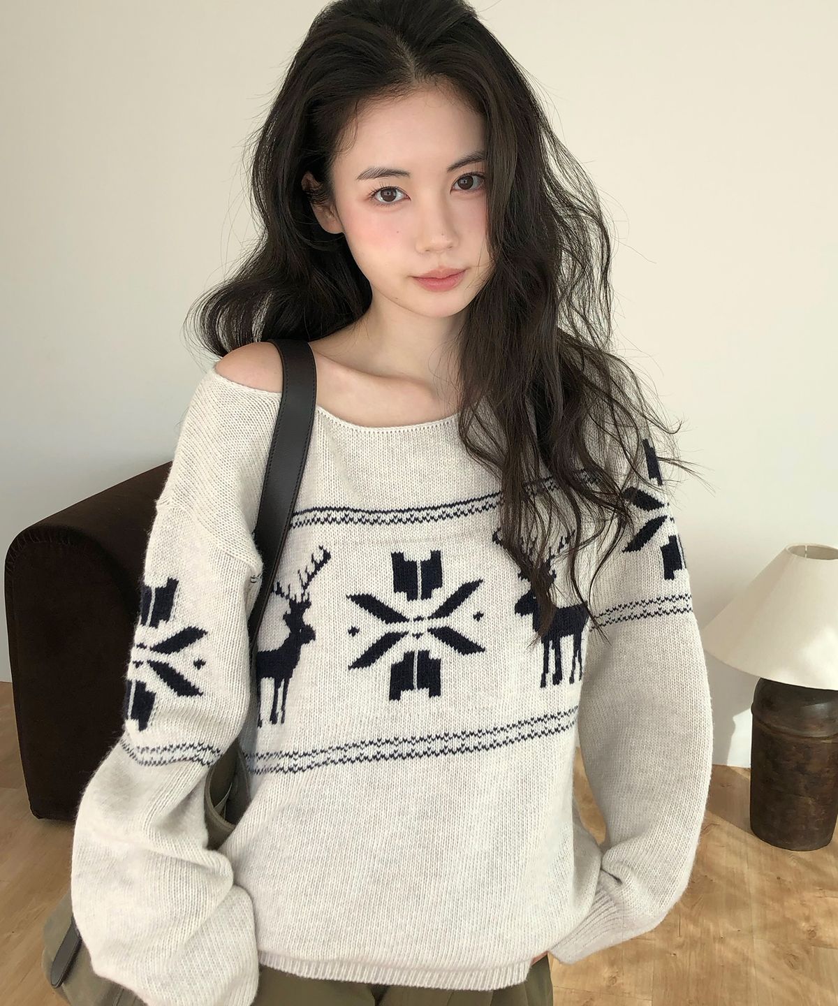 프리버07(FRIVER07) Nordic deer wool knit [FRFA07NT07]_Cream