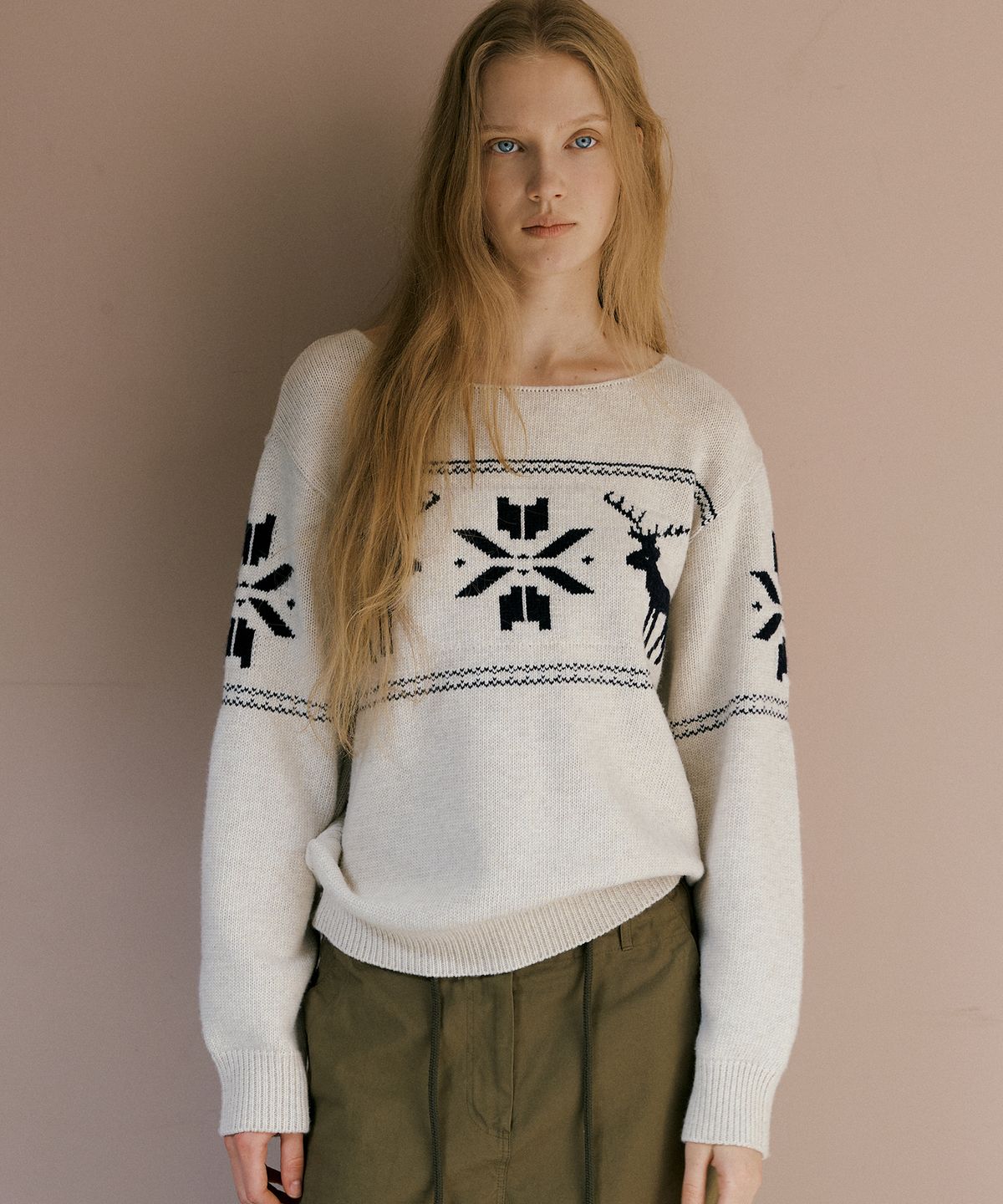 프리버07(FRIVER07) Nordic deer wool knit [FRFA07NT07]_Cream