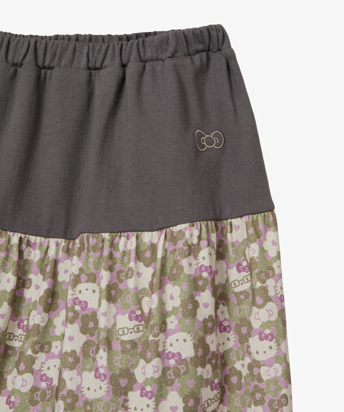 에이이에이이(AEAE) HELLO KITTY TIERED FRILL SKIRT [BROWN]