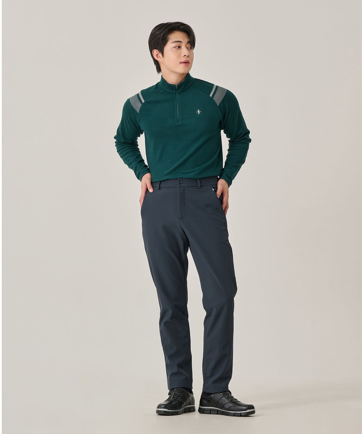 빌트모아(BILTMORE) 남성 삼색 테잎 기모본딩 스트레이트핏 팬츠