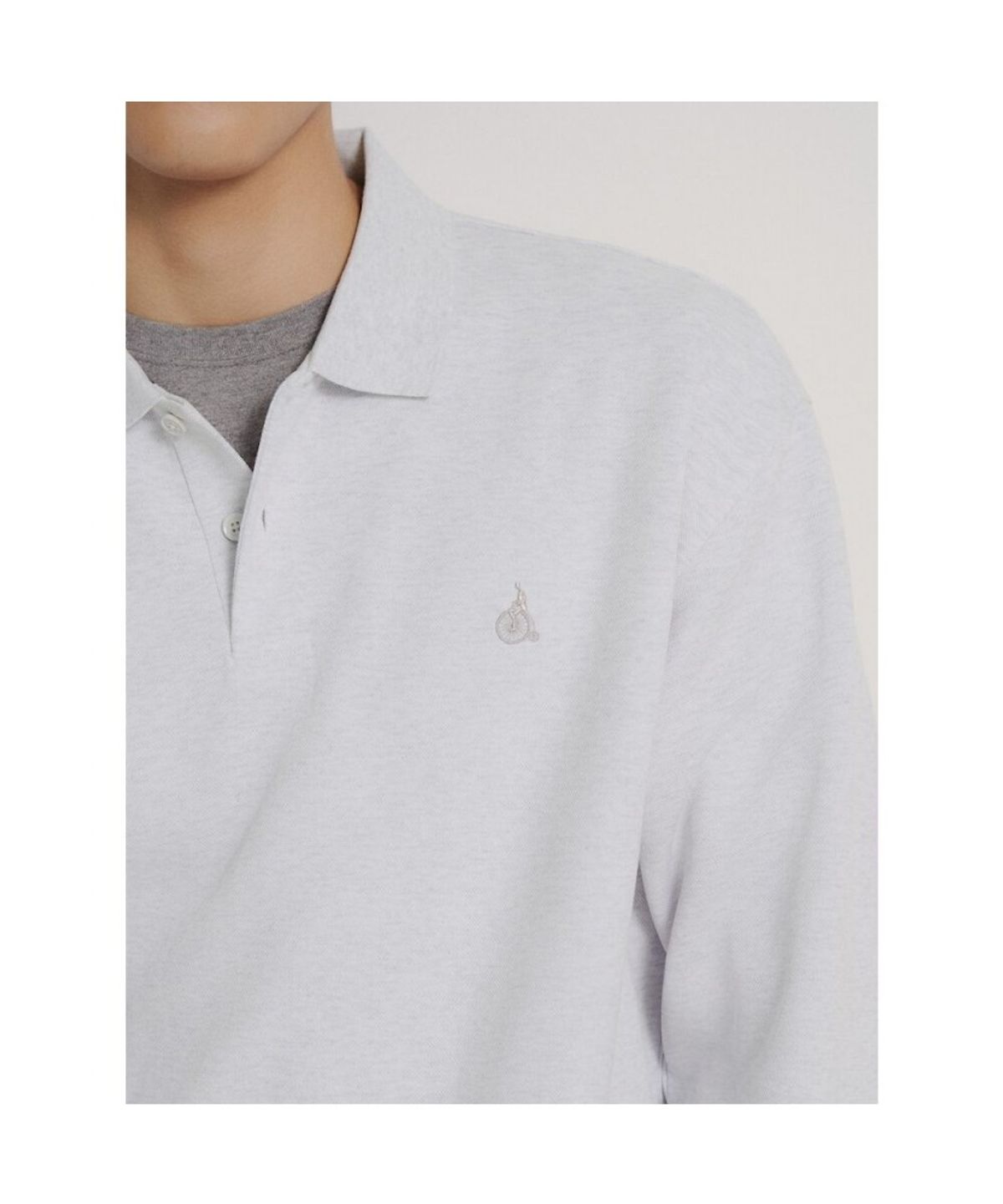 빈폴 멘(BEANPOLE MEN) [Essential] 이중직 칼라넥 티셔츠  라이트 그레이