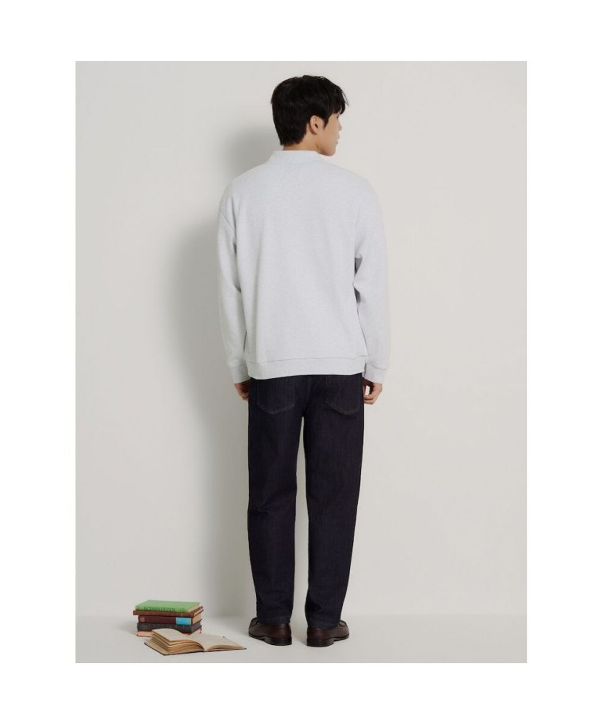빈폴 멘(BEANPOLE MEN) [Essential] 이중직 칼라넥 티셔츠  라이트 그레이
