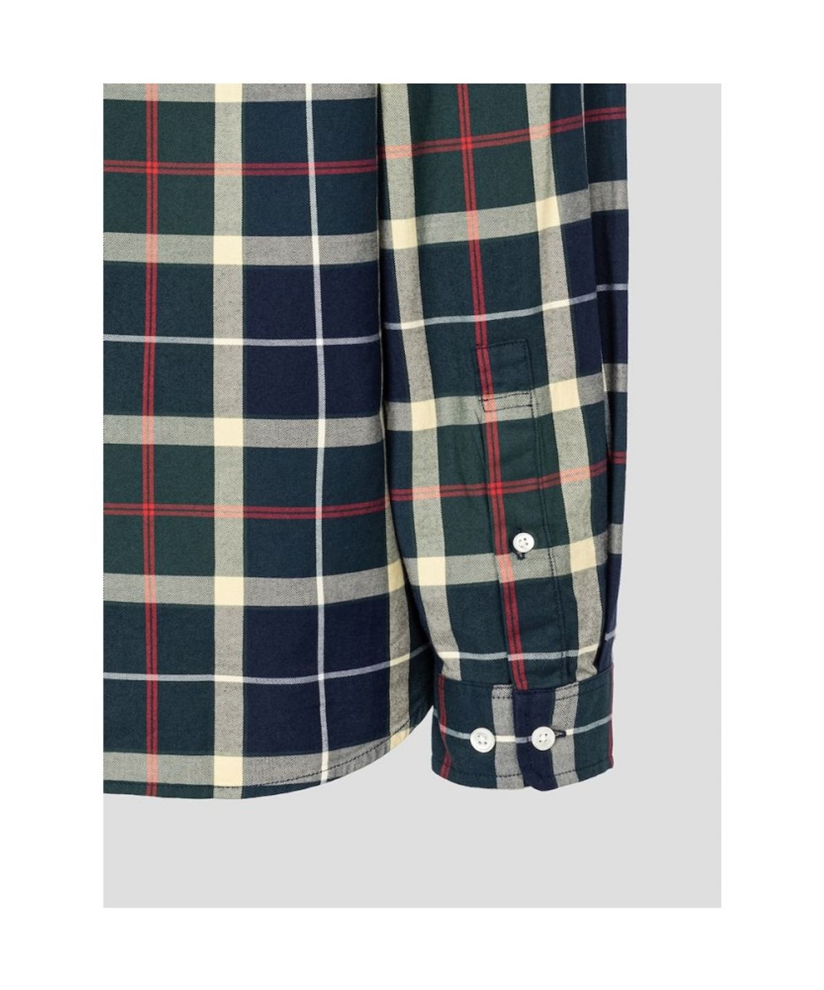 빈폴 멘(BEANPOLE MEN) [Essential] 브러쉬드 뉴 헤릿 체크 셔츠  그린