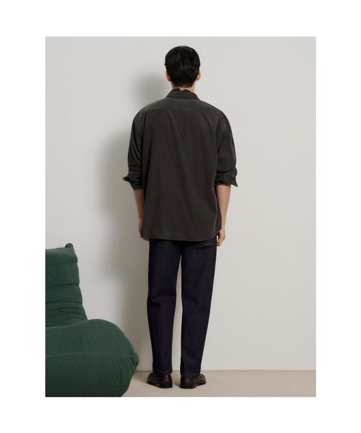 빈폴 멘(BEANPOLE MEN) 피그먼트 코듀로이 솔리드 셔츠  애쉬