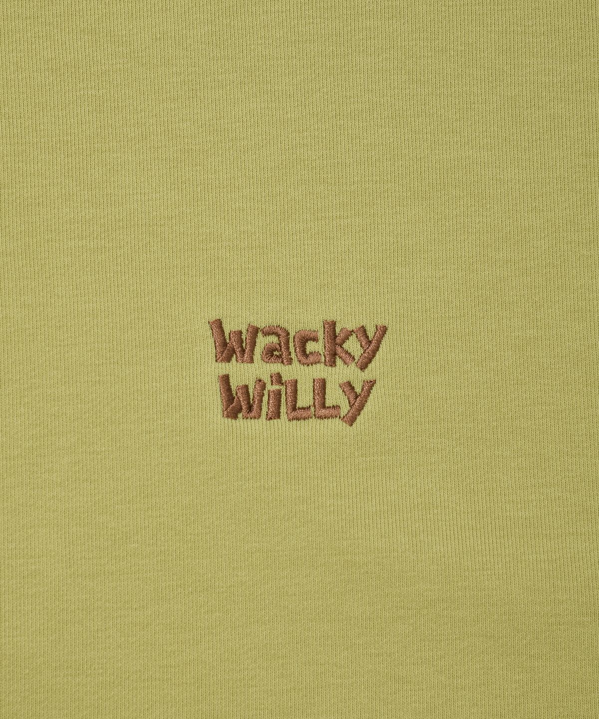 와키윌리(WACKY WILLY) 소로나 와플 포인트 하프 집업 맨투맨 라이트 그린