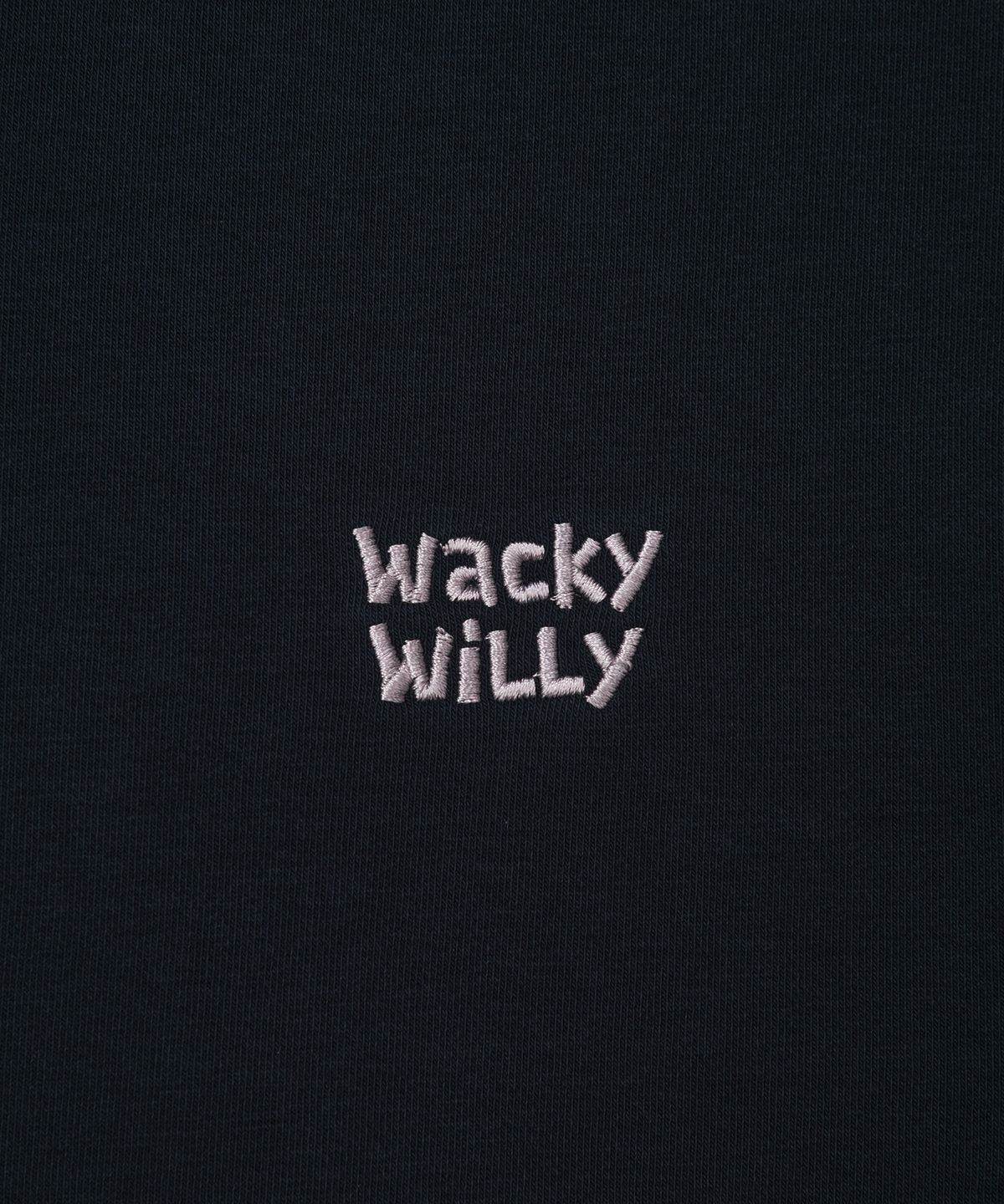 와키윌리(WACKY WILLY) 소로나 와플 포인트 하프 집업 맨투맨 네이비