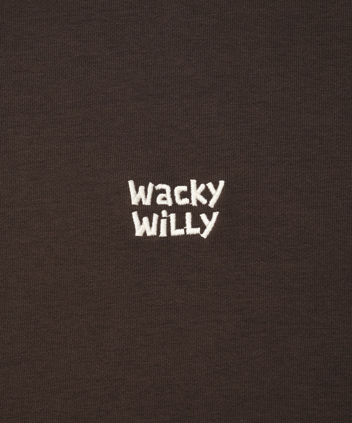 와키윌리(WACKY WILLY) 소로나 스몰 로고 맨투맨 브라운