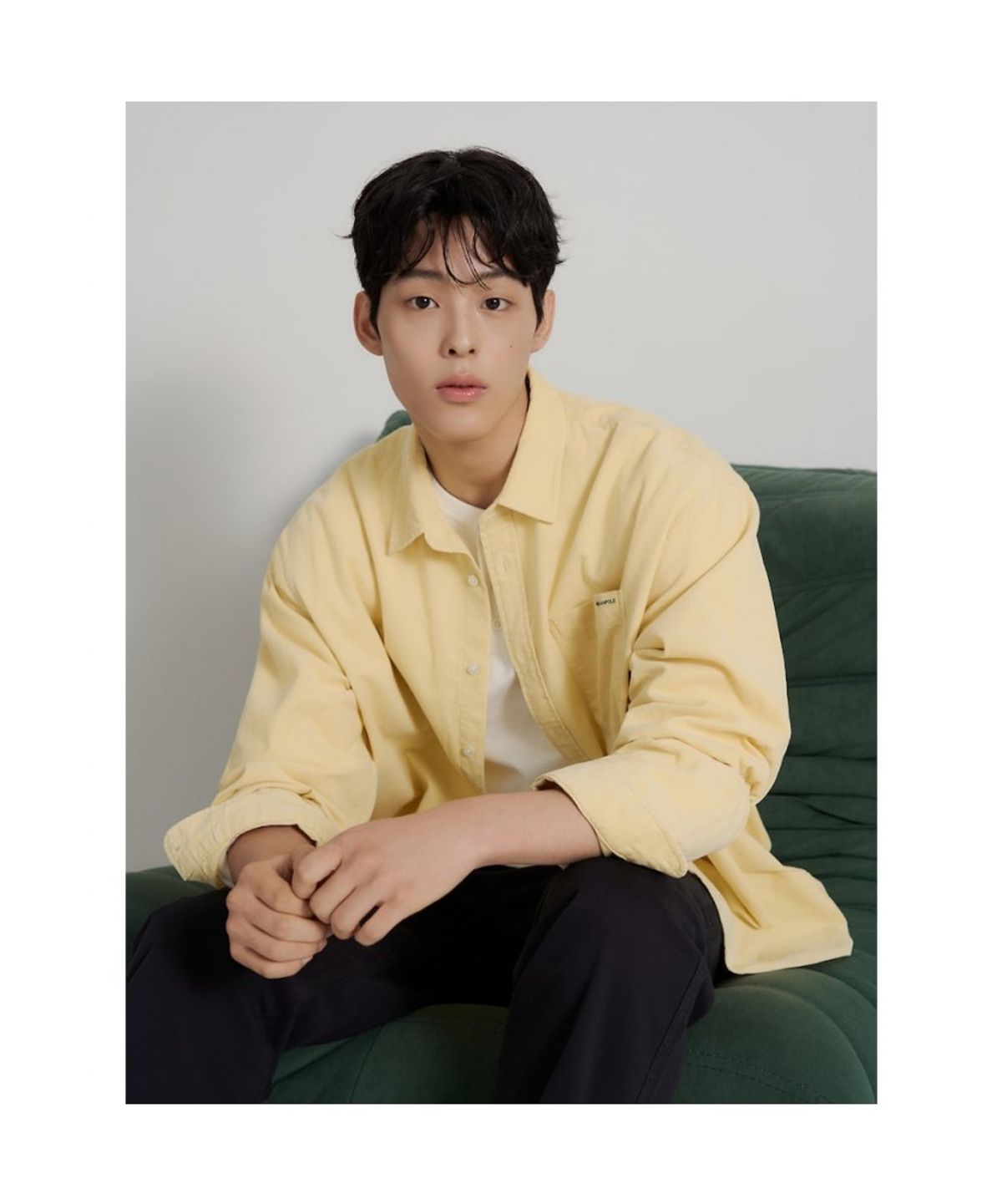빈폴 멘(BEANPOLE MEN) 피그먼트 코듀로이 솔리드 셔츠  옐로우