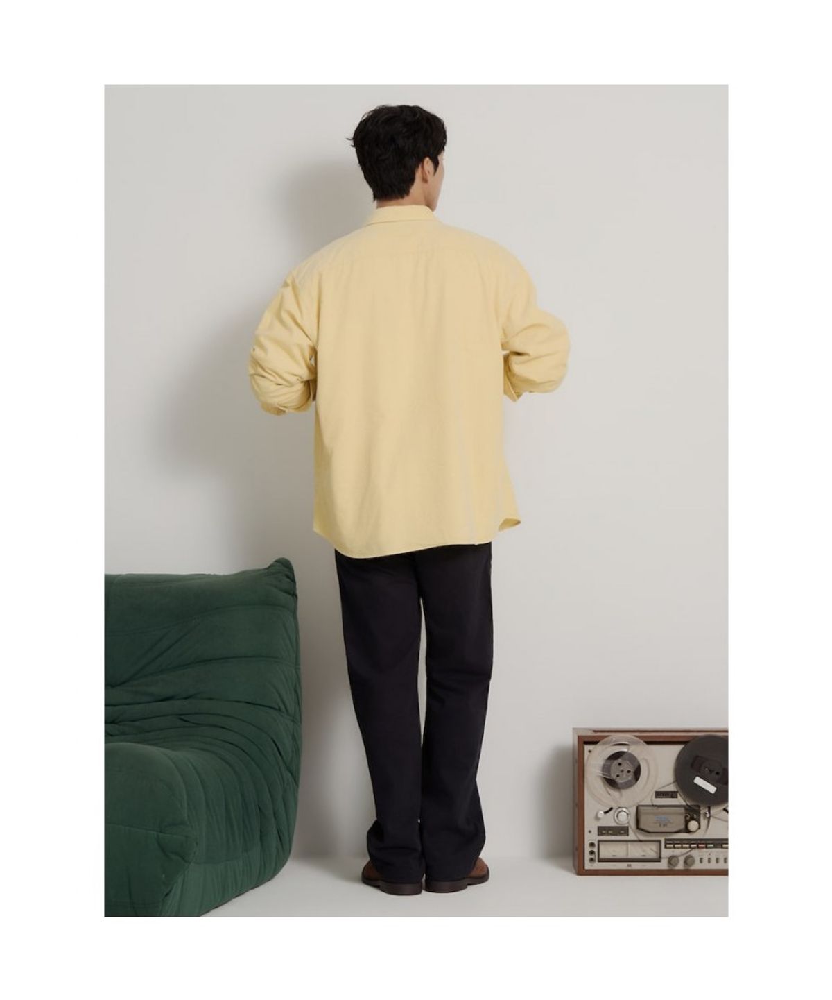 빈폴 멘(BEANPOLE MEN) 피그먼트 코듀로이 솔리드 셔츠  옐로우
