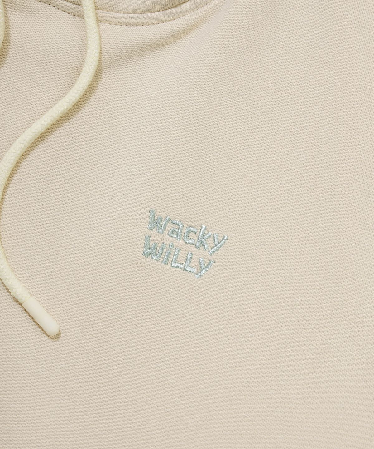 와키윌리(WACKY WILLY) 소로나 스몰 로고 후드 베이지