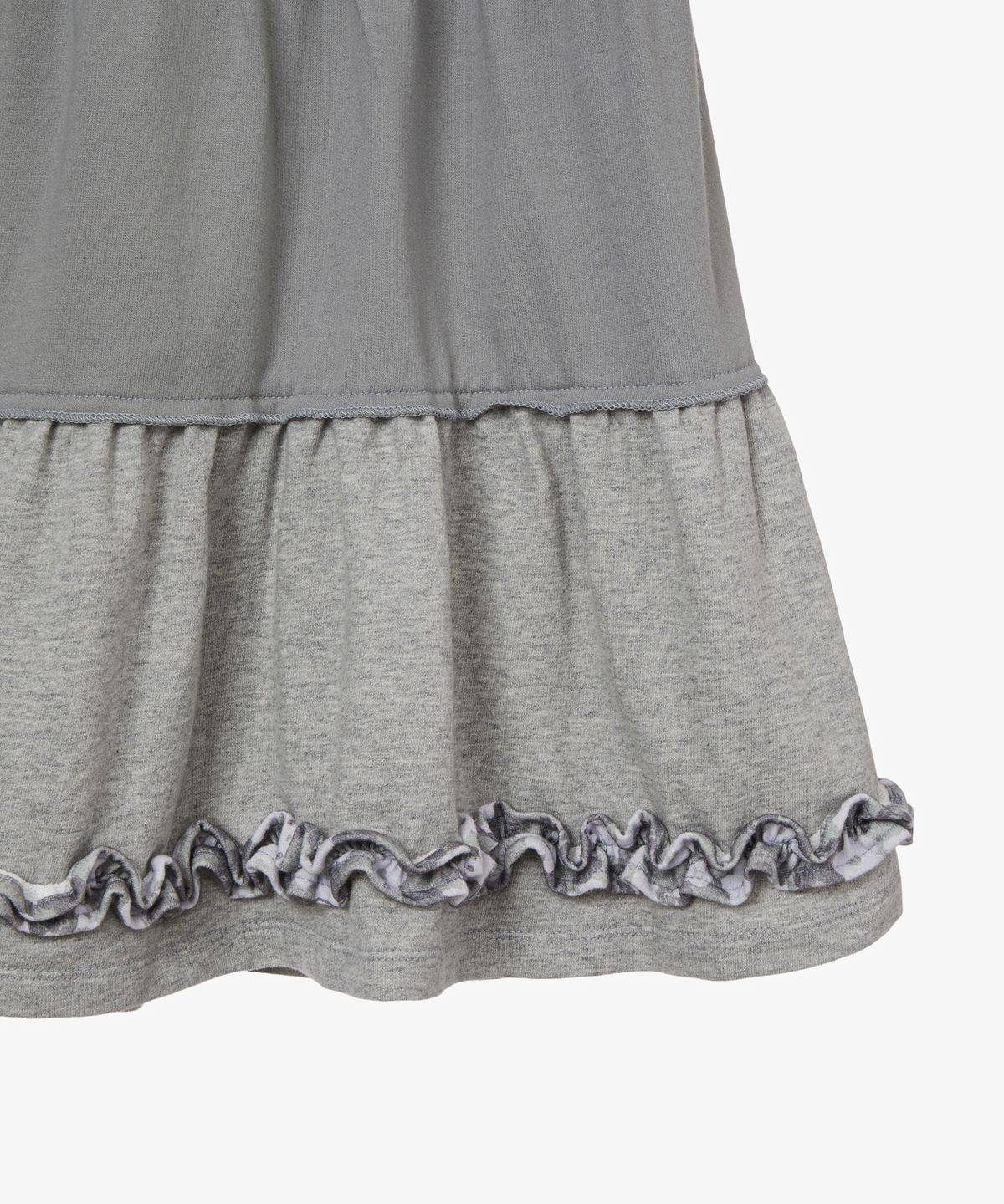 에이이에이이(AEAE) HELLO KITTY TIERED FRILL SKIRT [MELANGE GREY]