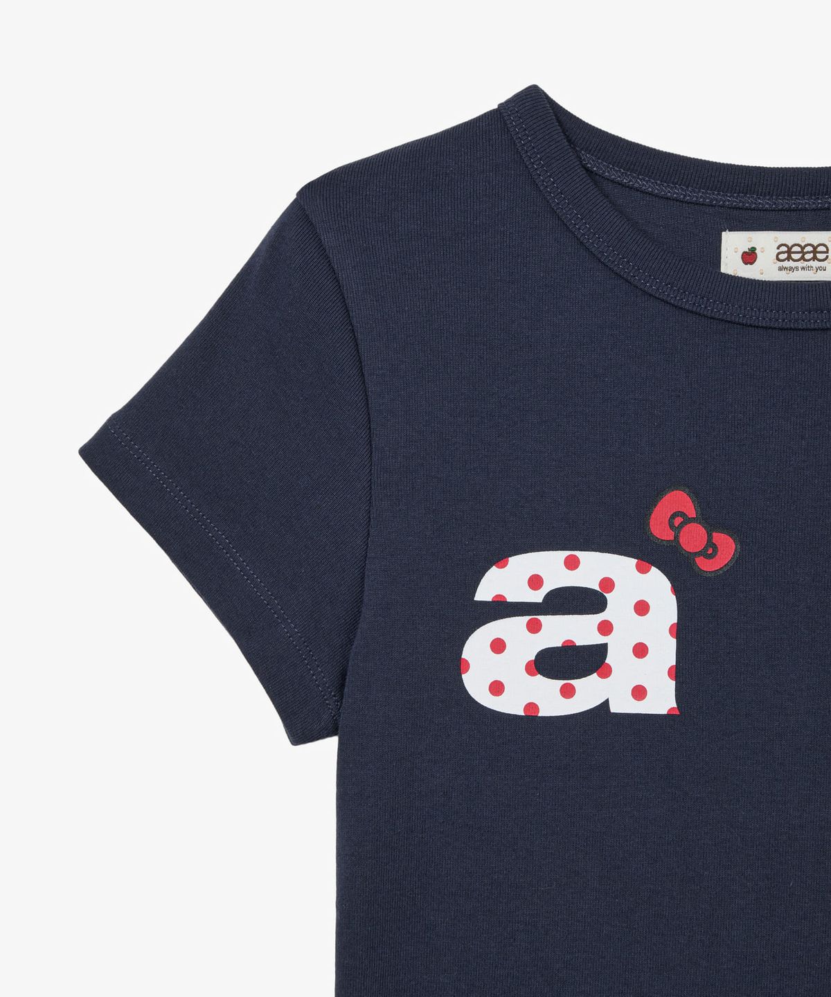 에이이에이이(AEAE) HELLO KITTY DOT SMALL LETTER TEE [NAVY]