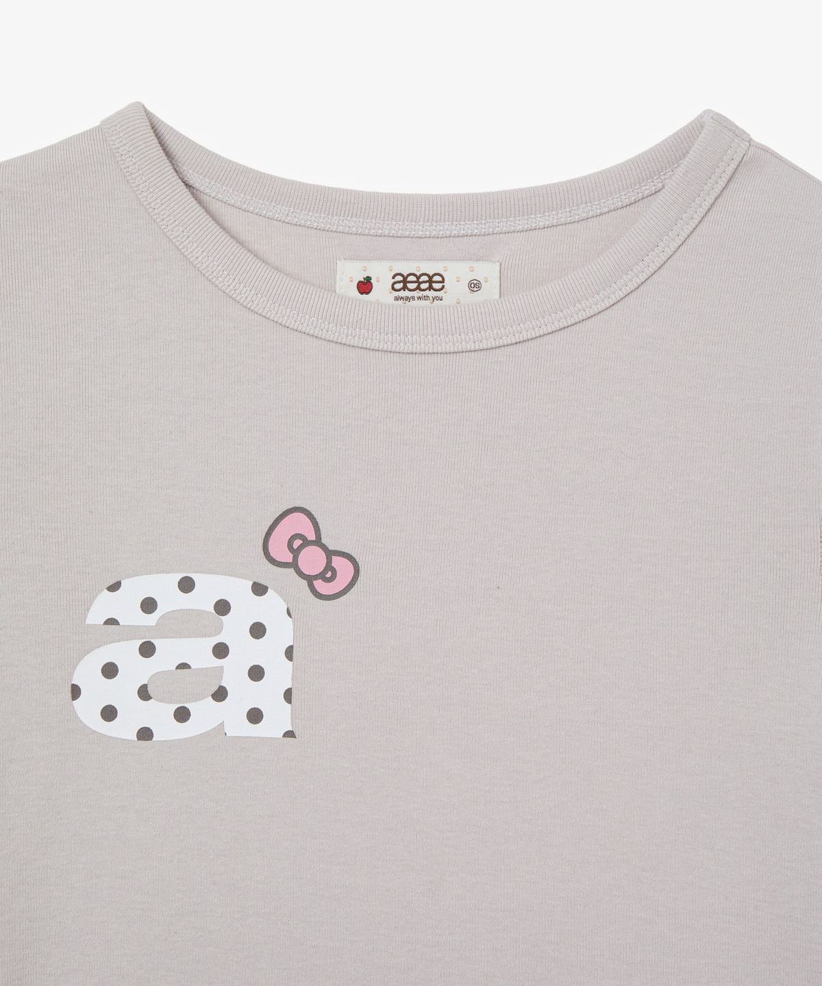 에이이에이이(AEAE) HELLO KITTY DOT SMALL LETTER TEE [ASH]