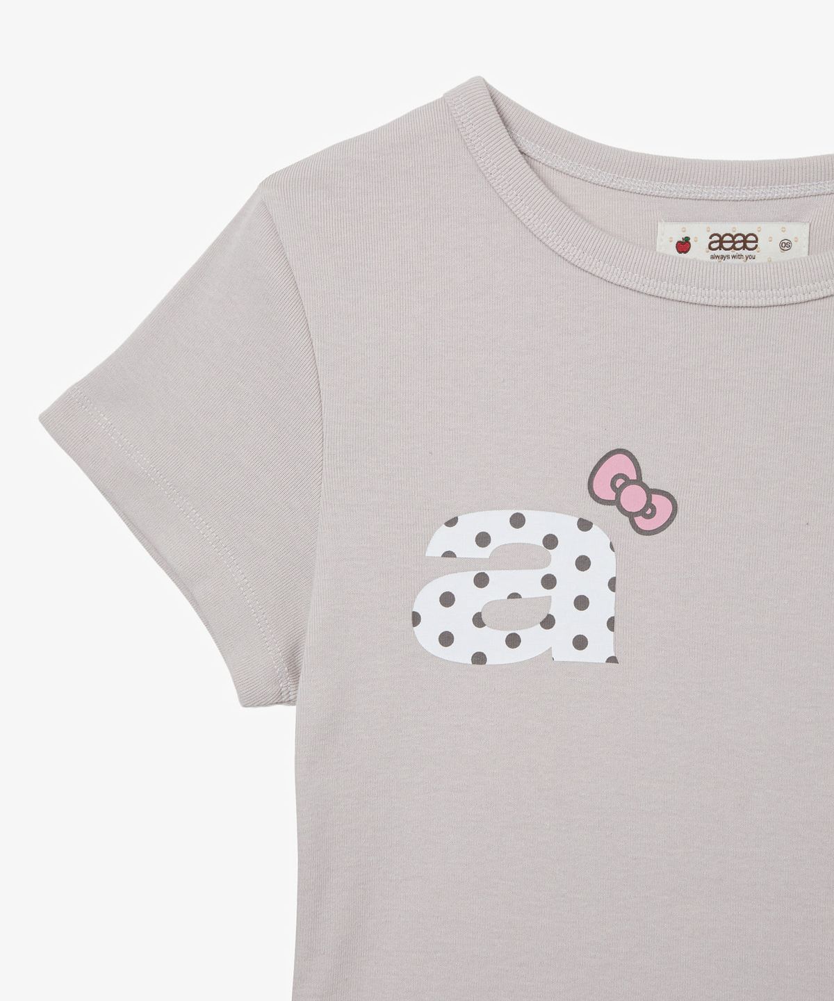 에이이에이이(AEAE) HELLO KITTY DOT SMALL LETTER TEE [ASH]