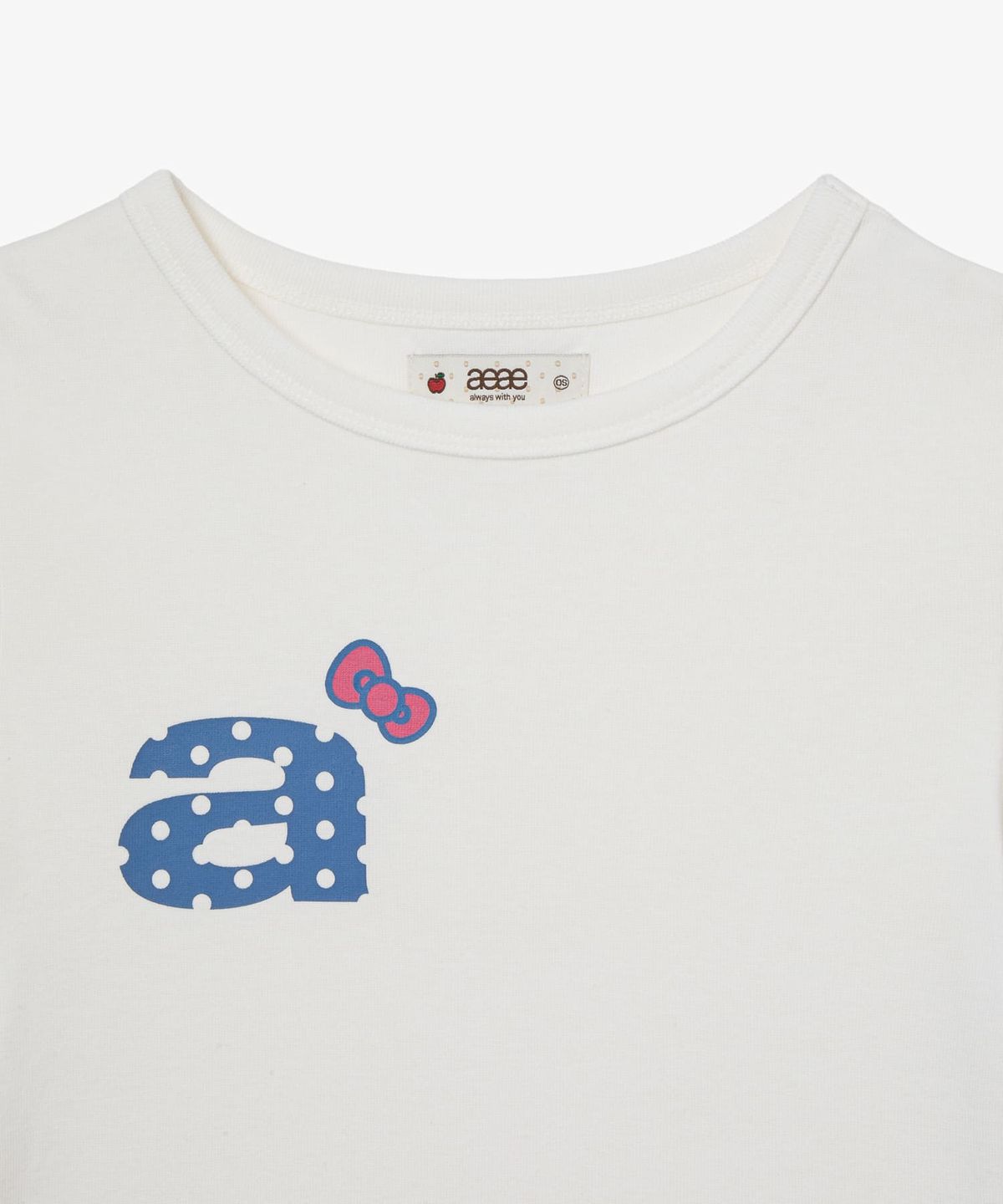 에이이에이이(AEAE) HELLO KITTY DOT SMALL LETTER TEE [WHITE]