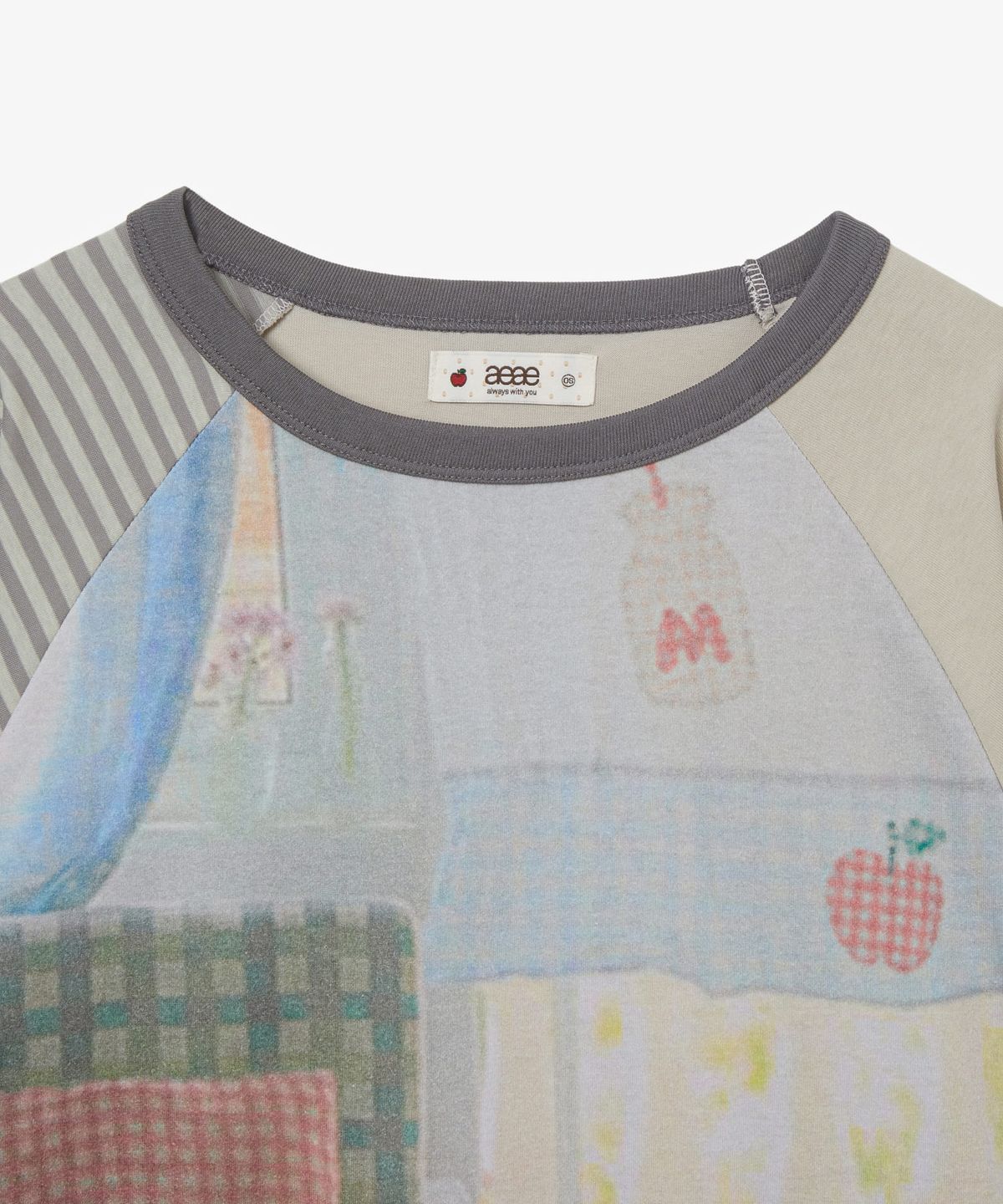 에이이에이이(AEAE) HELLO KITTY HOUSE GRAPHIC RAGLAN TEE [BEIGE]