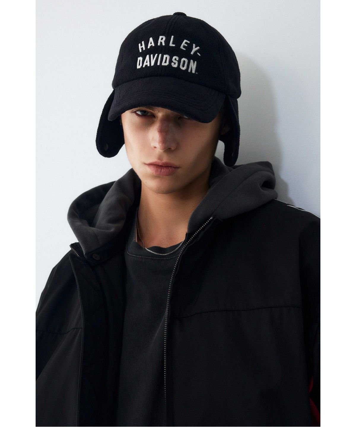 할리데이비슨 컬렉션스®(HARLEY-DAVIDSON COLLECTIONS®) 할리 이어머프 플리스 볼캡 블랙 HH16381007