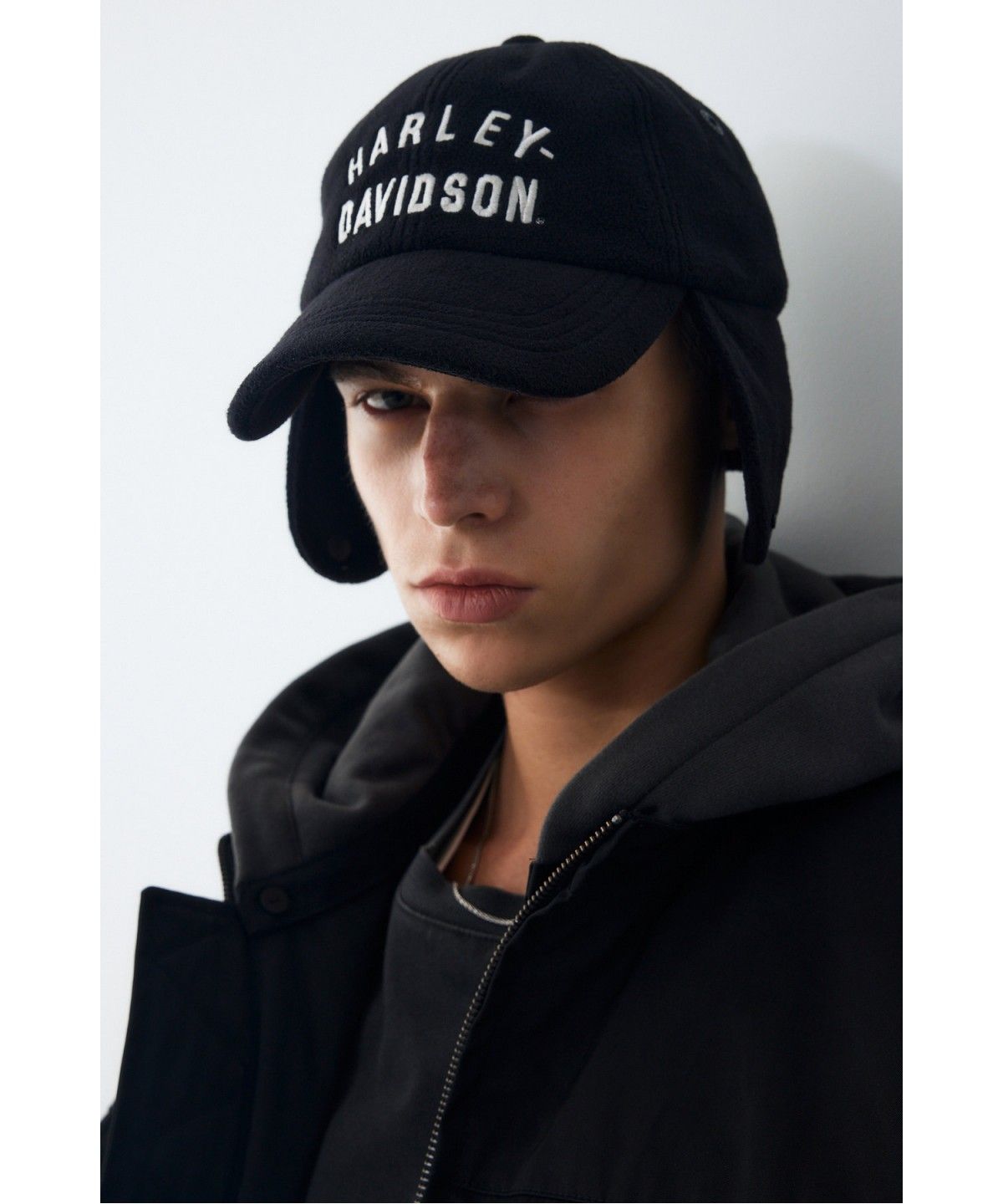 할리데이비슨 컬렉션스®(HARLEY-DAVIDSON COLLECTIONS®) 할리 이어머프 플리스 볼캡 블랙 HH16381007