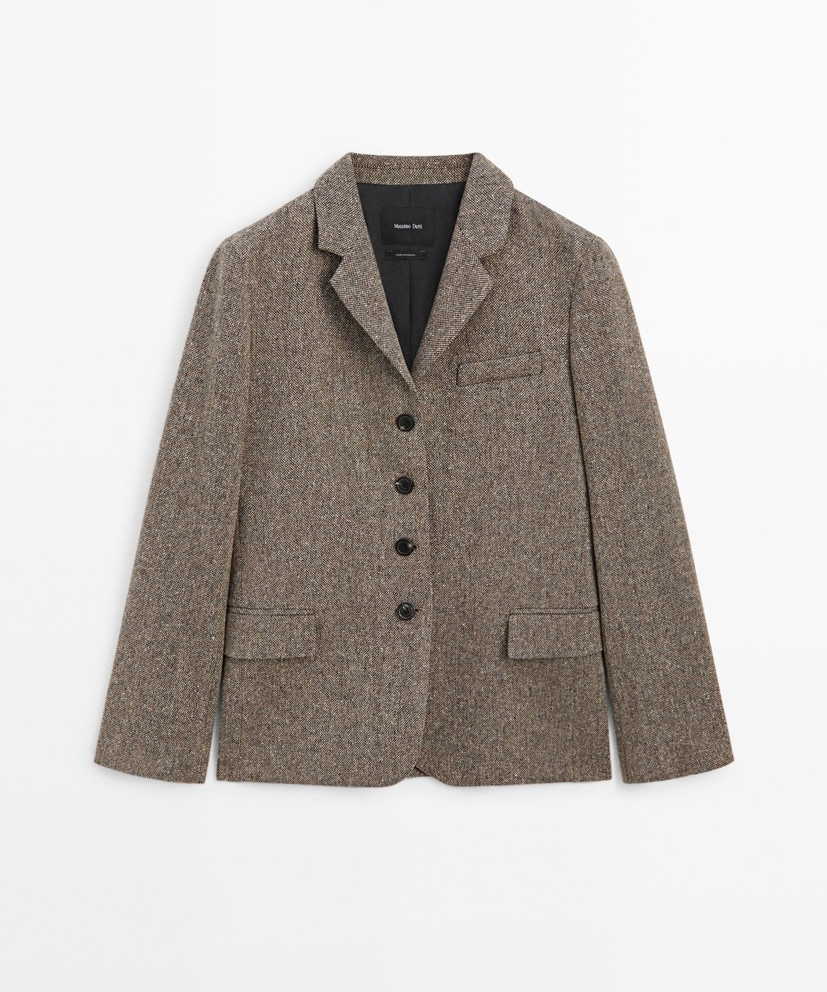 마시모두띠(MASSIMO DUTTI) 울 블렌드 크롭 블레이저