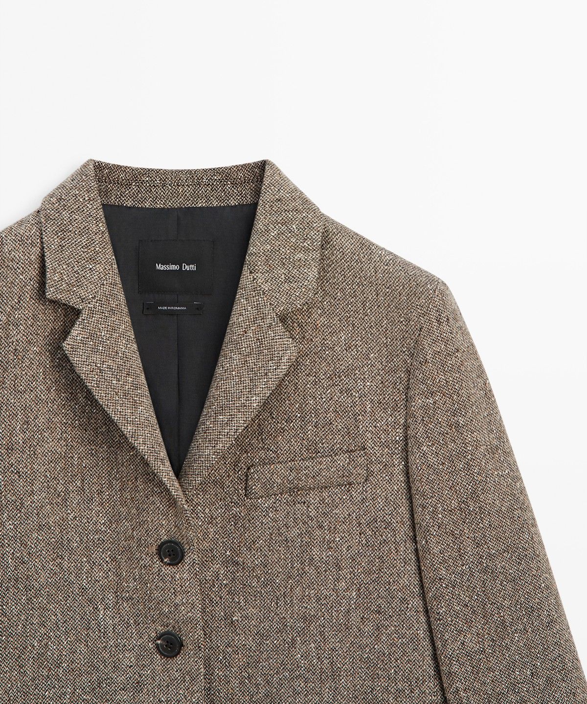 마시모두띠(MASSIMO DUTTI) 울 블렌드 크롭 블레이저