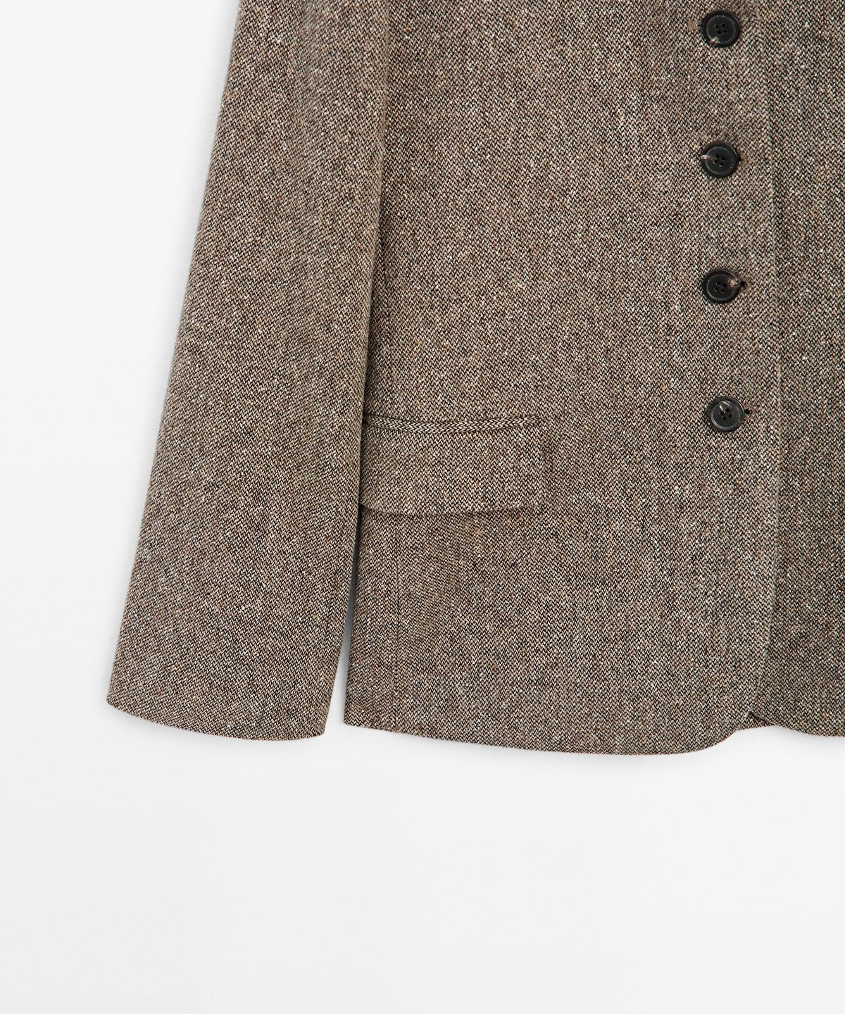 마시모두띠(MASSIMO DUTTI) 울 블렌드 크롭 블레이저