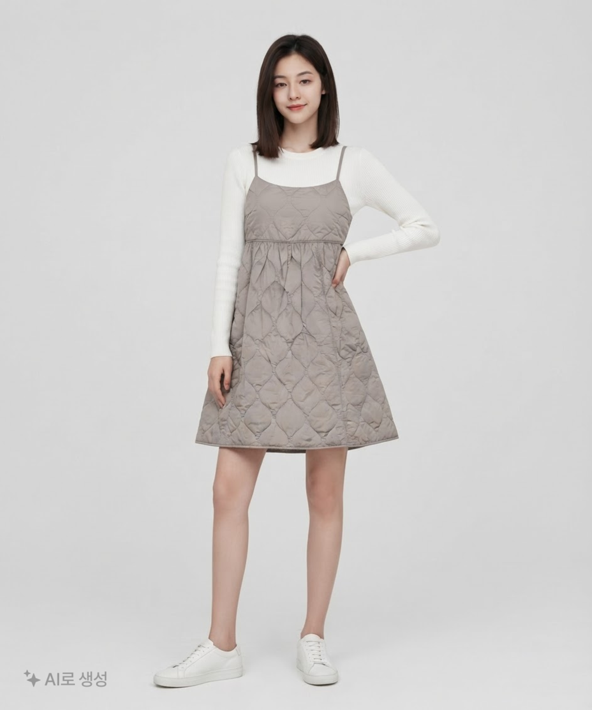 쓰리투에이티(THREE TO EIGHTY) QUILTED MINI DRESS FREE