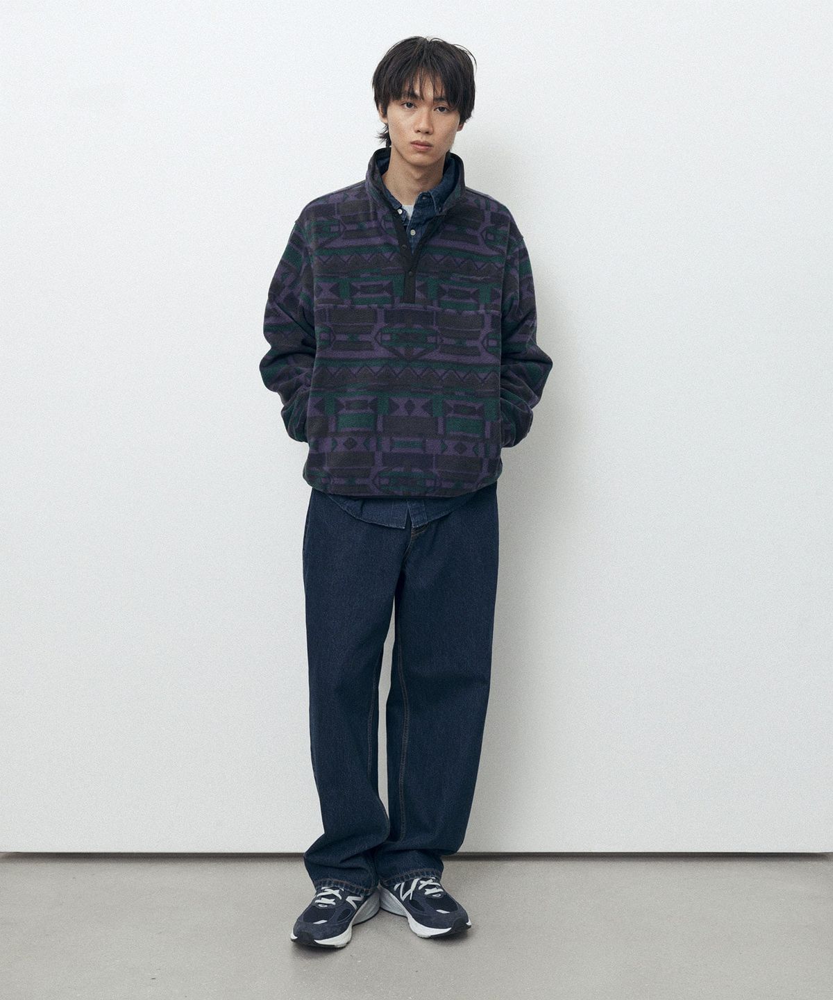 디스이즈네버댓(THISISNEVERTHAT) Fleece Pullover Dark Navy