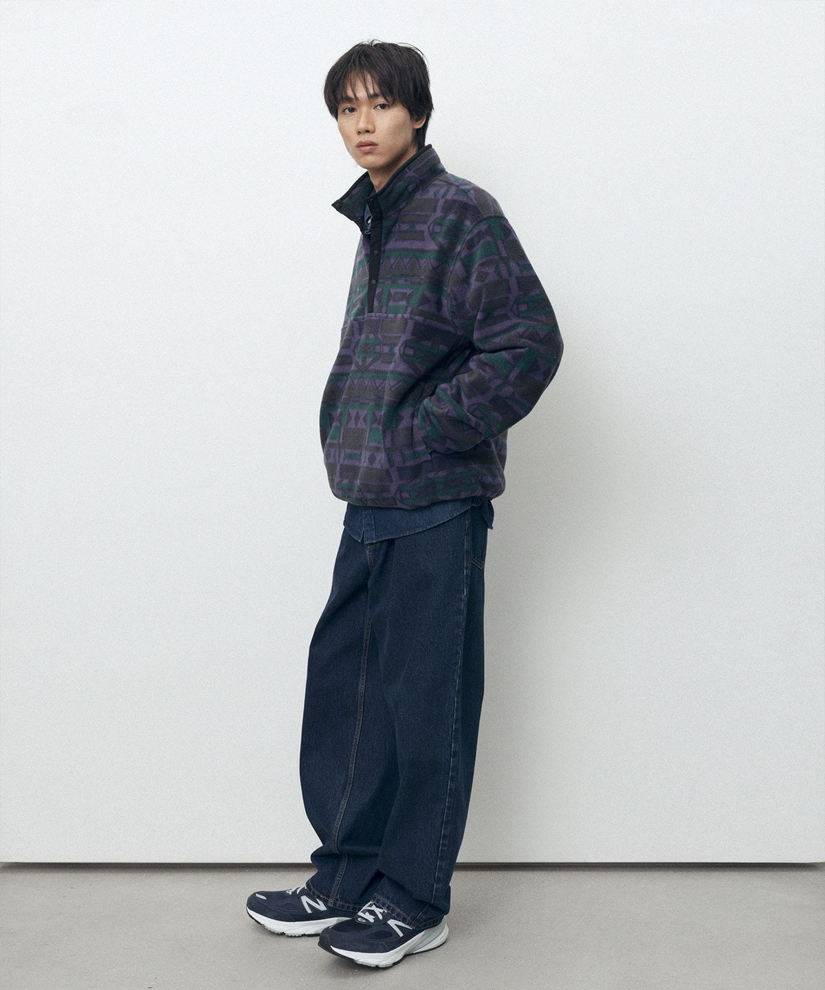 디스이즈네버댓(THISISNEVERTHAT) Fleece Pullover Dark Navy