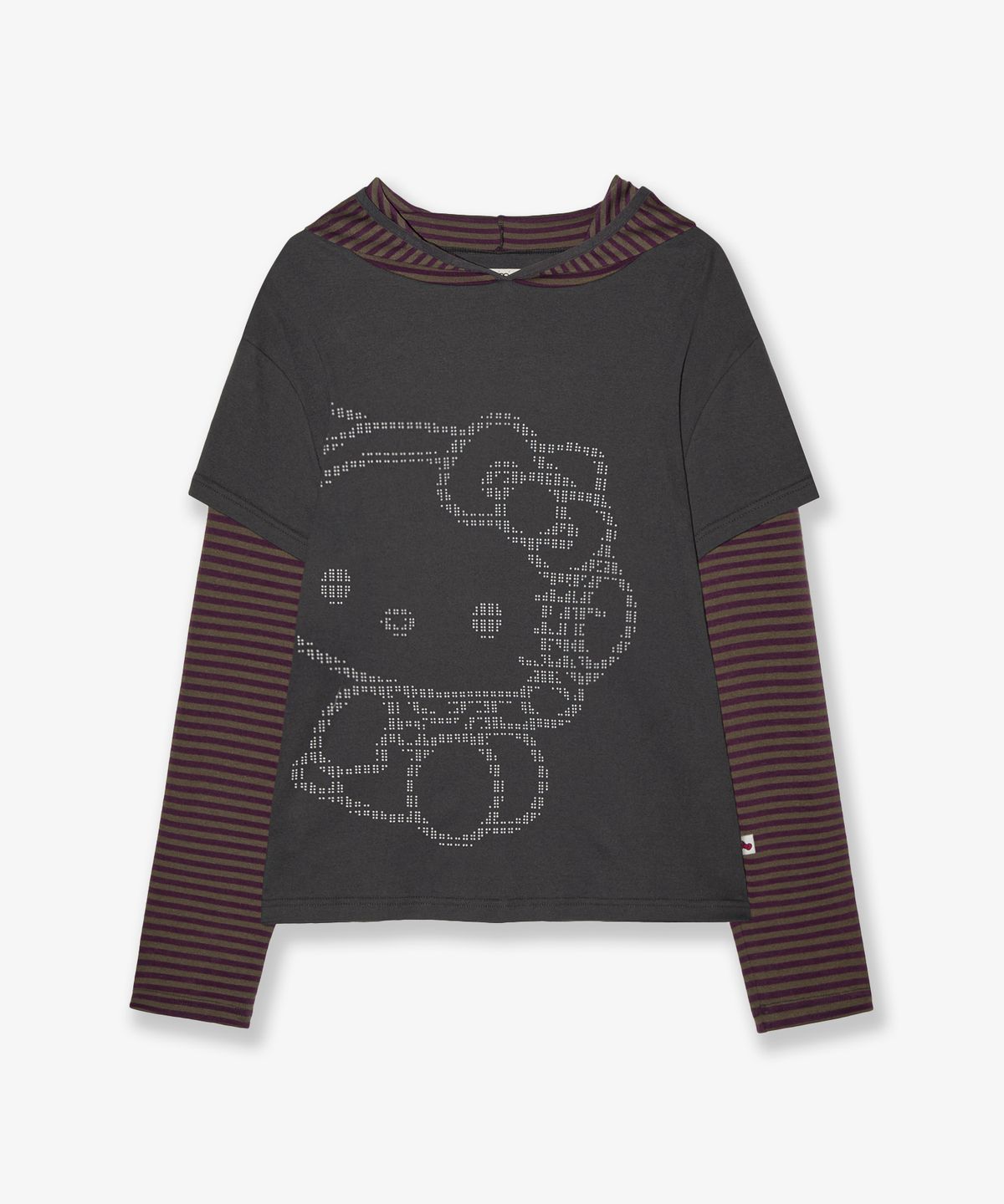에이이에이이(AEAE) HELLO KITTY LAYERED HOODIE [PURPLE]