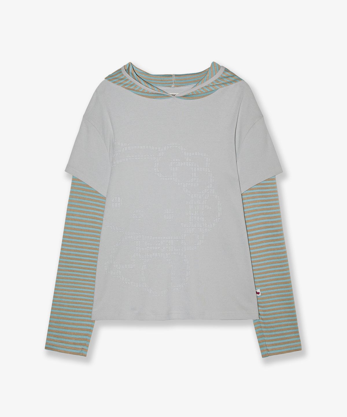 에이이에이이(AEAE) HELLO KITTY LAYERED HOODIE [MINT]