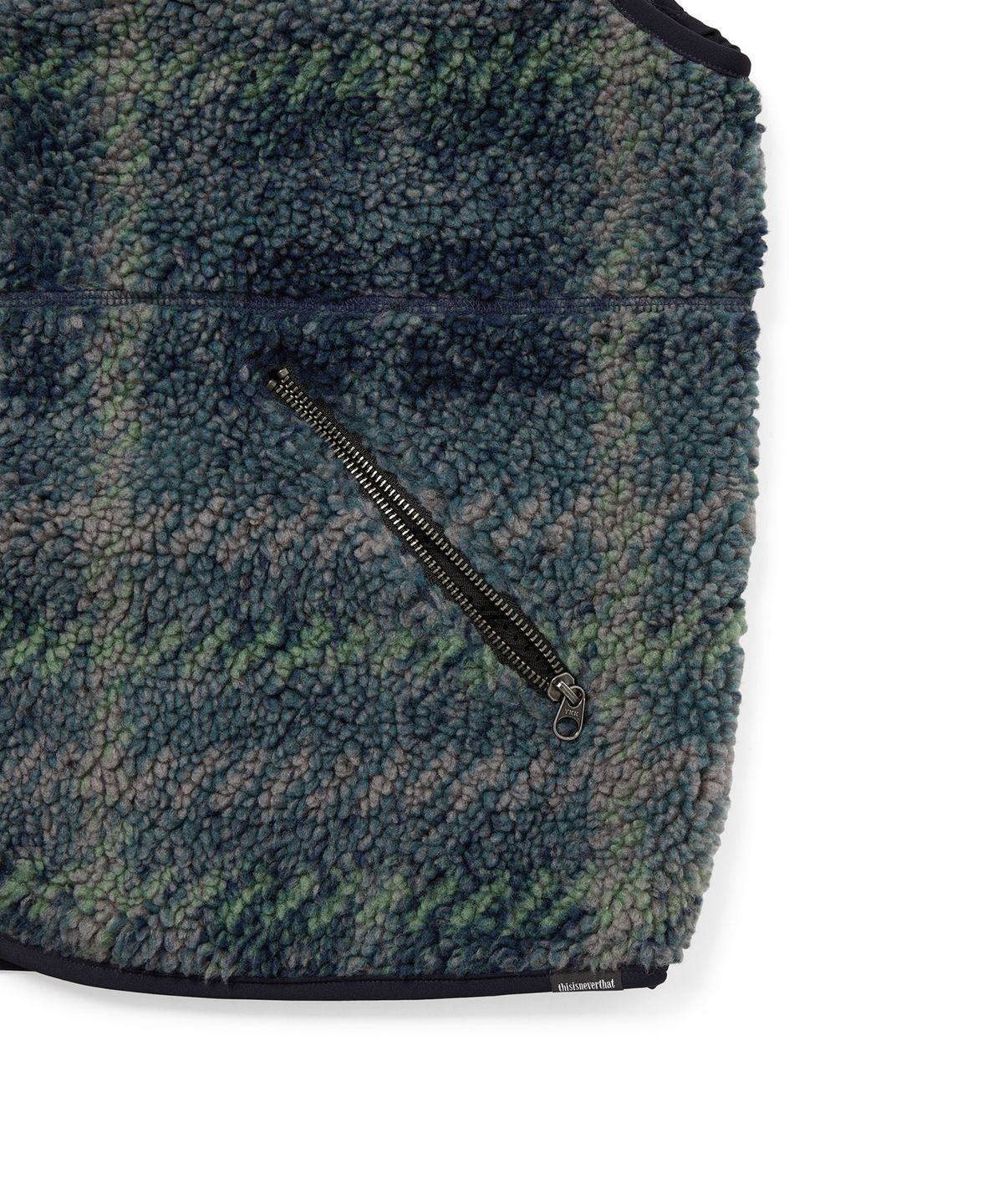 디스이즈네버댓(THISISNEVERTHAT) Fleece Check Vest Navy
