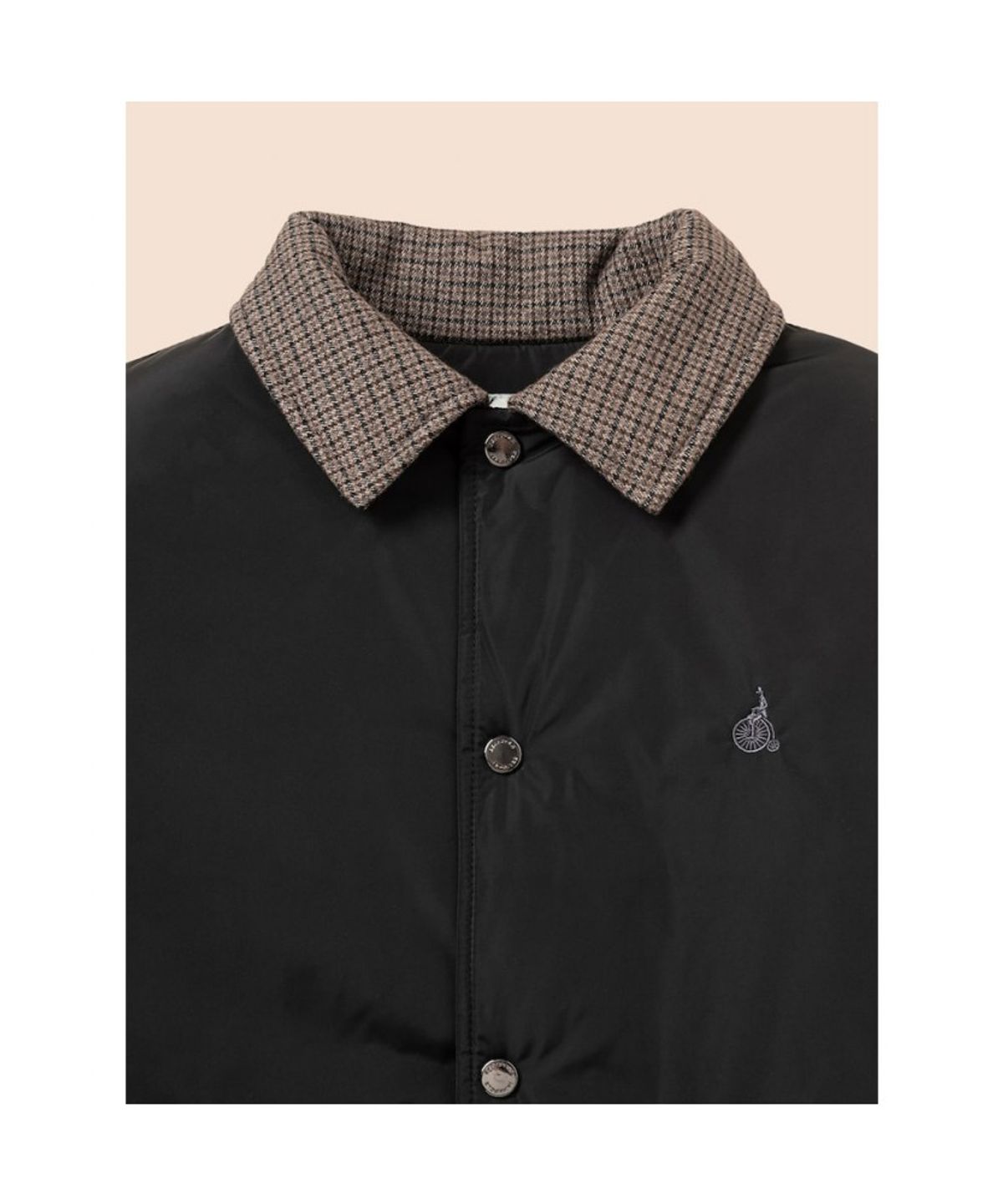 빈폴 키즈(BEANPOLE KIDS) 클래식 건클럽 체크 포인트 재킷형 패딩 점퍼  블랙 (BI6938U045)