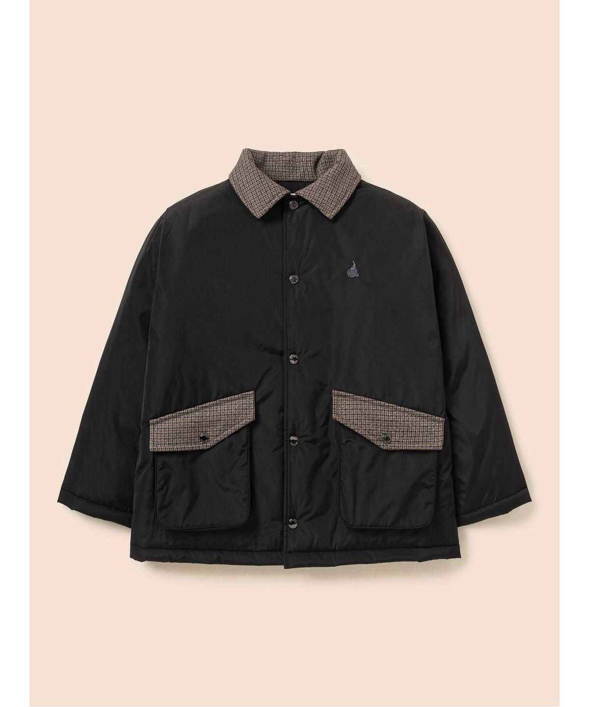 빈폴 키즈(BEANPOLE KIDS) 클래식 건클럽 체크 포인트 재킷형 패딩 점퍼  블랙 (BI6938U045)