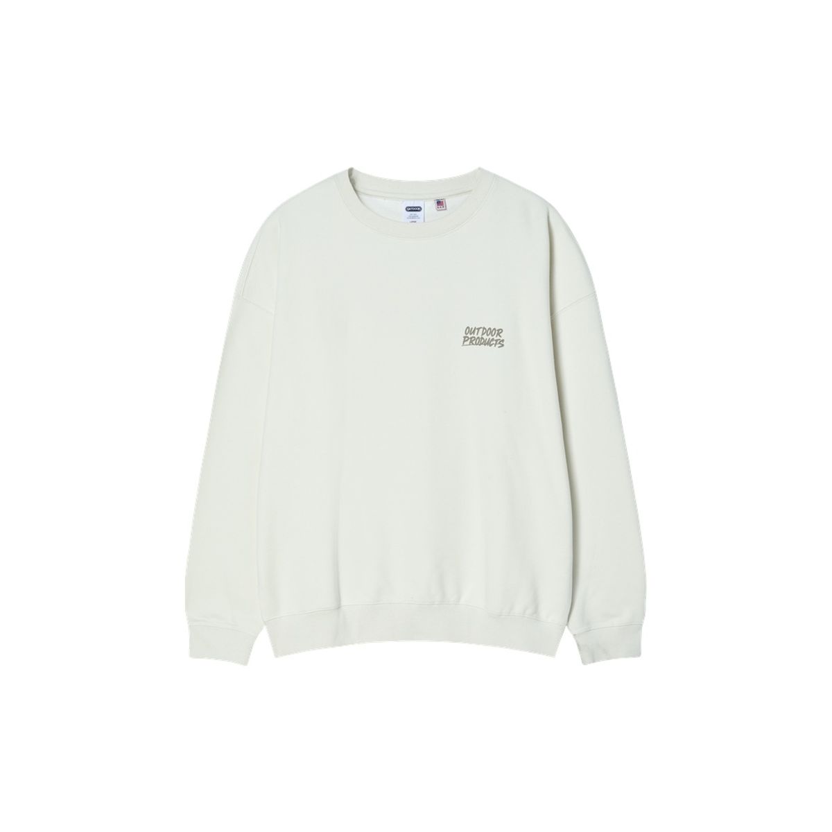 아웃도어 프로덕츠(OUTDOOR PRODUCTS) 그래피티 레터 로고 스웻 셔츠 (아이보리)
