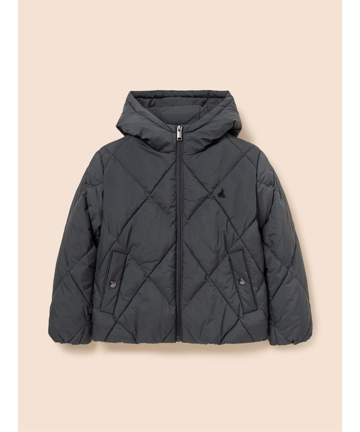 빈폴 키즈(BEANPOLE KIDS) 후드 퀼팅 볼패딩  애쉬 (BI6938U144)