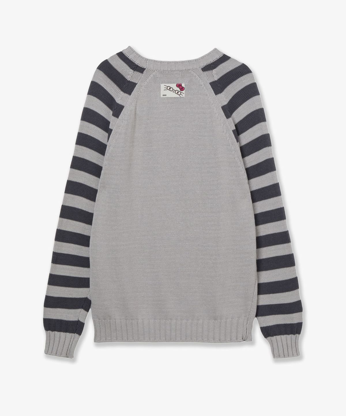 에이이에이이(AEAE) HELLO KITTY NERDY STRIPE RAGLAN KNIT [GREY]