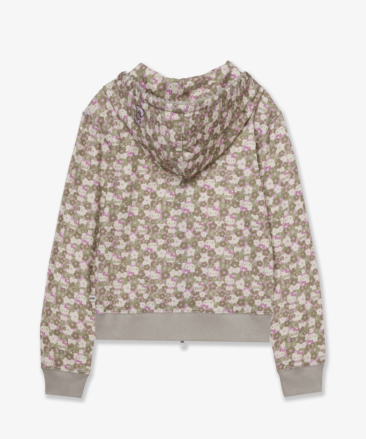 에이이에이이(AEAE) HELLO KITTY PATTERN ZIP UP HOODIE [KHAKI]