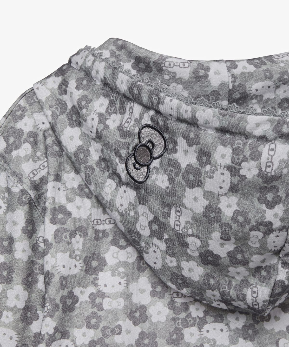에이이에이이(AEAE) HELLO KITTY PATTERN ZIP UP HOODIE [GREY]